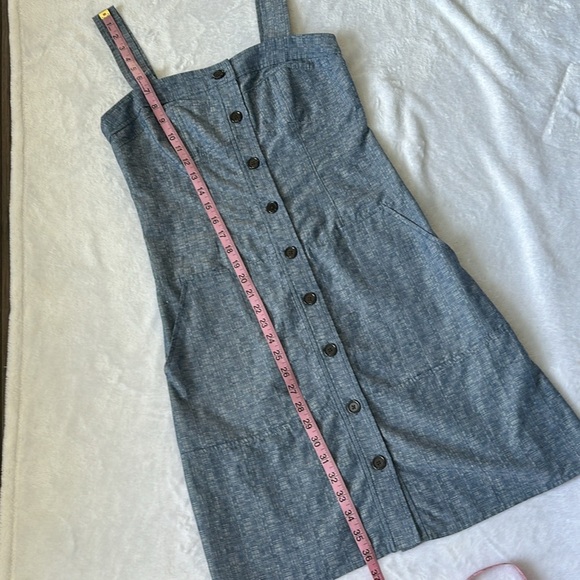 Derek Lam for DesigNation Womens Chambray Mini Jumper Lightweight Summer Dress 2 - Picture 6 of 10